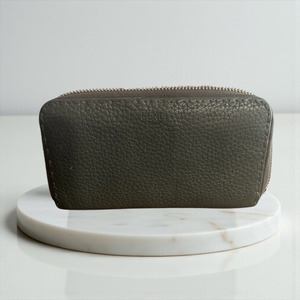 Fendi Roma Grey Leather Wallet